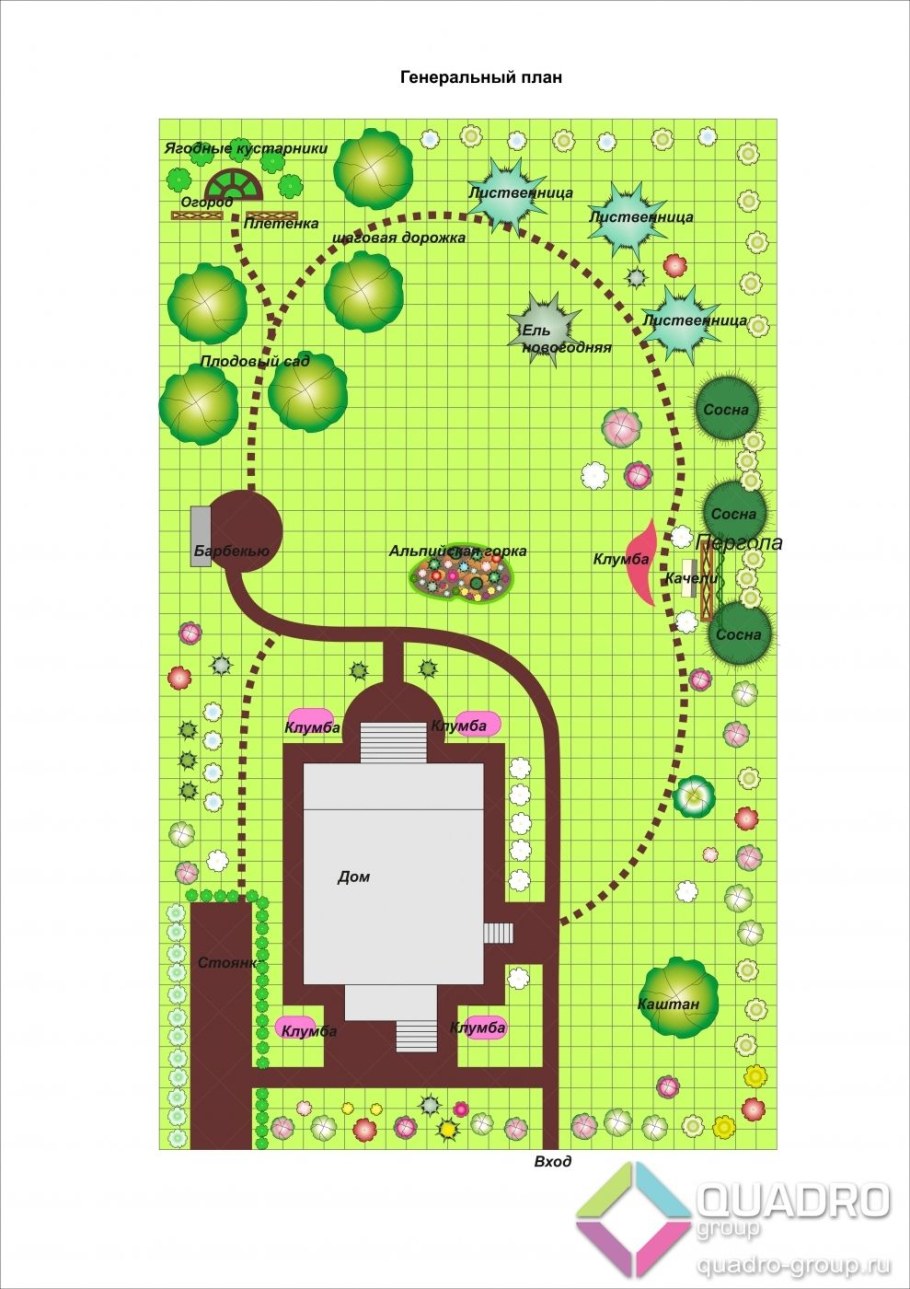 Эскиз приусадебного участка