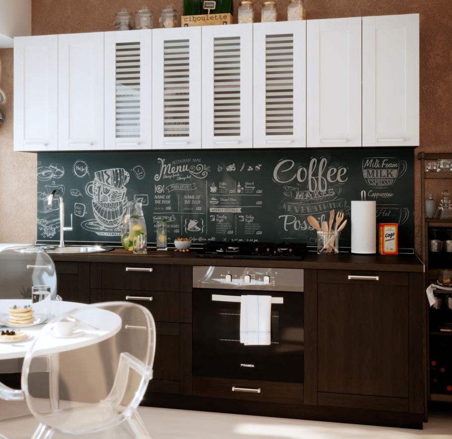 Кухня Прага 01 белое дерево