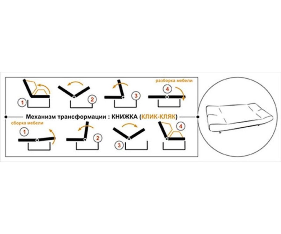 Диван-кровать "Виктория-5" 1200 мм