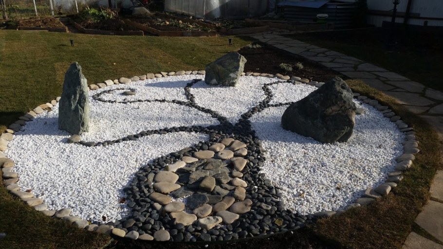 Сухой ручей щебень галтованный