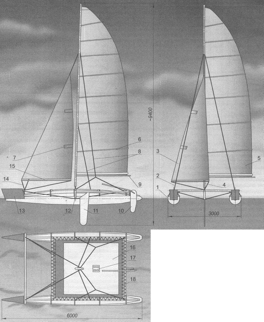 Яхты чертежи моделей катамаран
