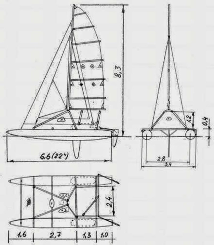 Катамаран торнадо чертежи