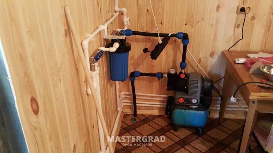 Система автономной подачи воды для раковины дачи