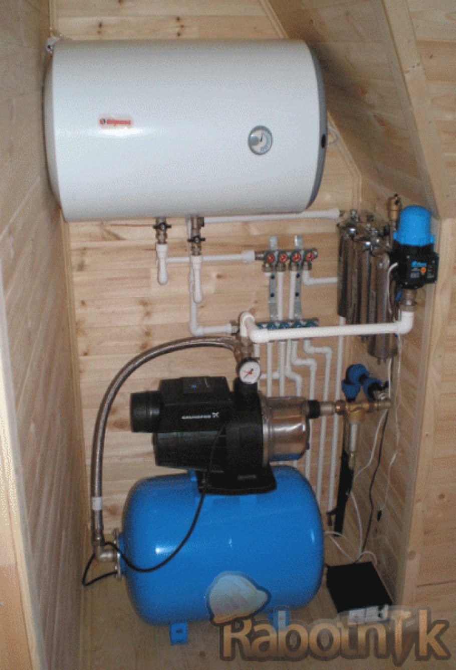 Насосная станция и бойлер