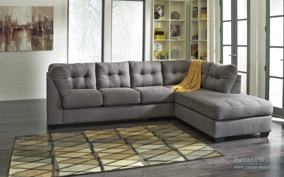 Диван угловой Maier - Charcoal, Ashley Furniture