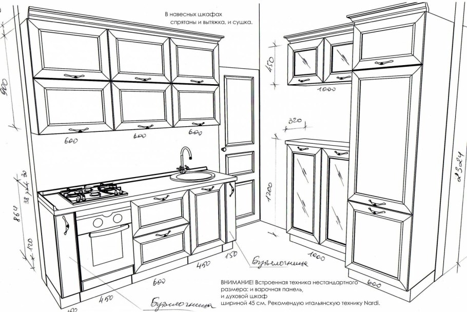 Высота кухонного гарнитура от пола со столешницей стандарт