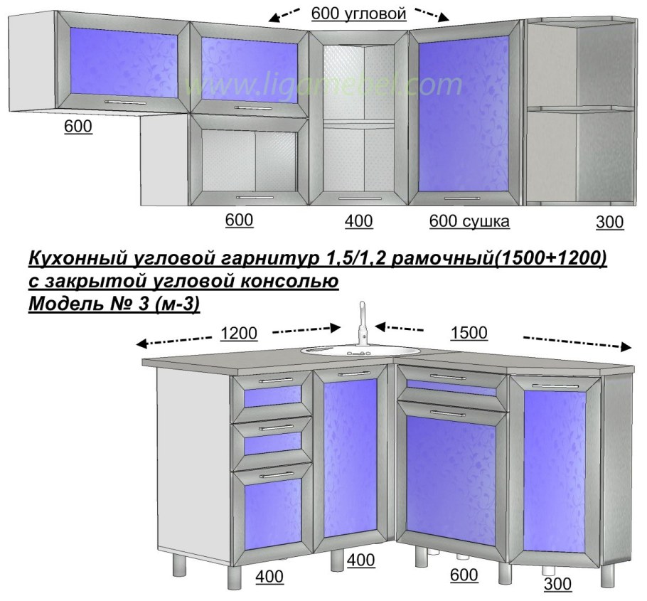 Высота кухонной столешницы 950мм