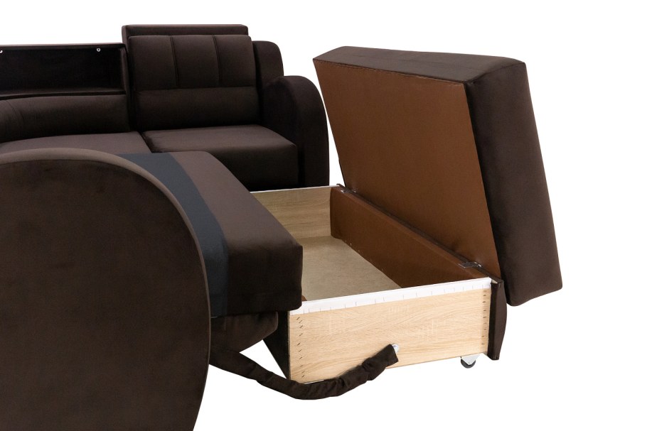 Диван с выдвижными подлокотниками