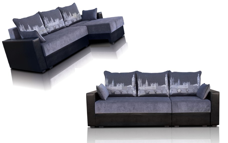 Диван Мартин п образный изумруд