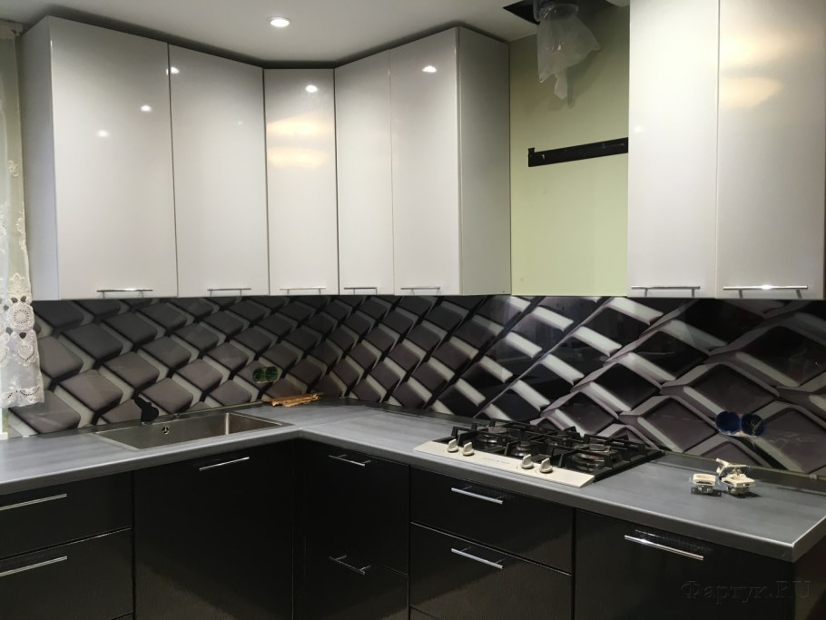 Рельефная плитка на фартук кухни