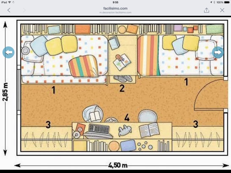 План расстановки мебели в кабинете