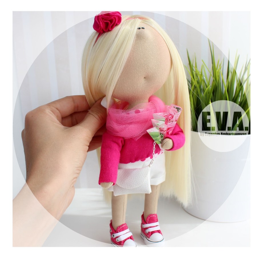 Набор для шитья "интерьерная кукла ева" 30см 4779881