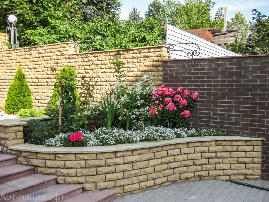 Террасирование склонов камнем