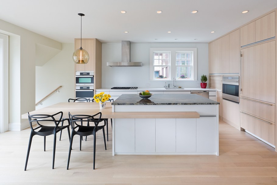 Бежевая кухня в скандинавском стиле