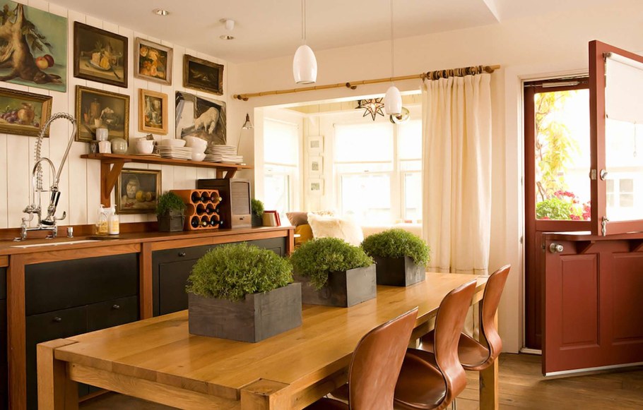 Теплая кухня интерьер