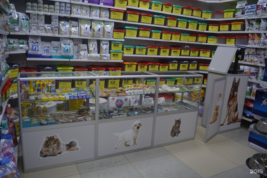 Прилавок зоомагазина