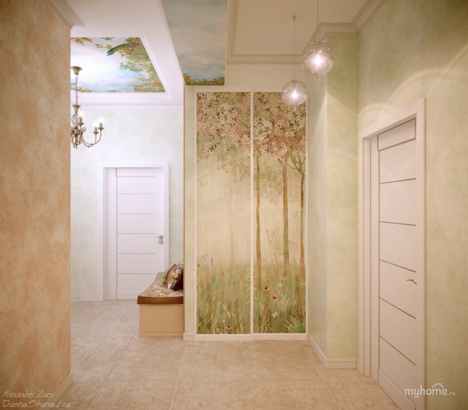 Обои в прихожую город