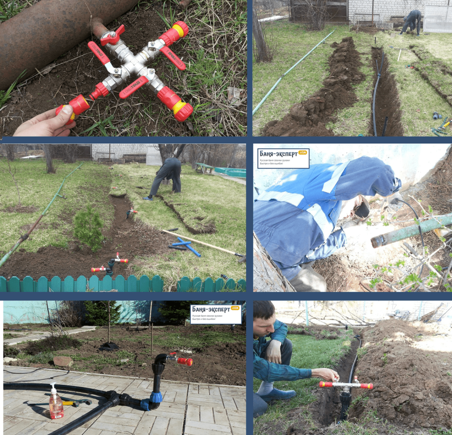 Летний водопровод из ПНД трубы 20 мм