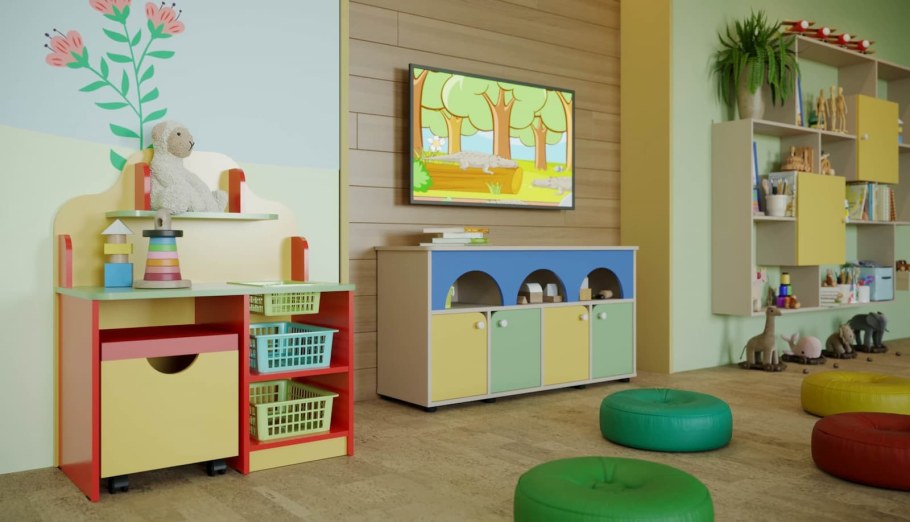Стеллажи для детского сада