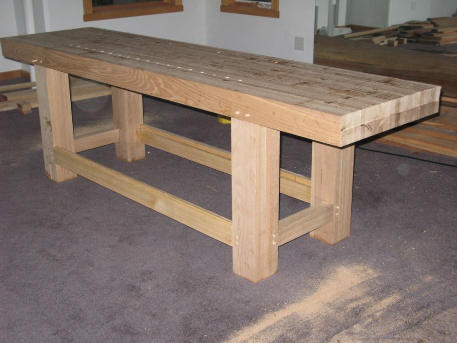 Верстак из бруса 100х100