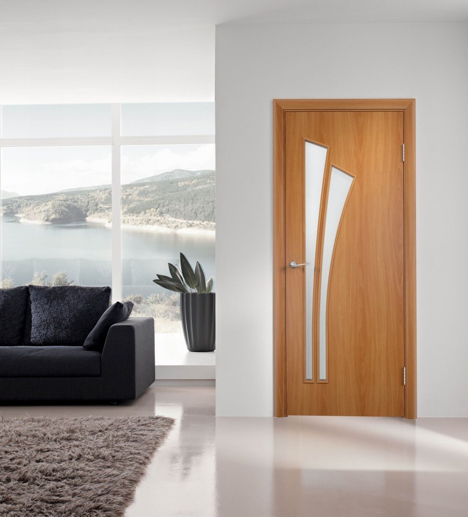 Межкомнатная дверь эмалит Браво-22 White Matt/Magic Fog