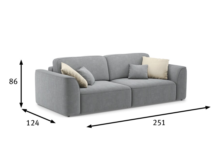 Диван серый 200см Сиэтл хофф