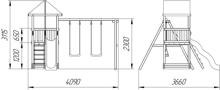 Игровая площадка Самсон 4 элемент