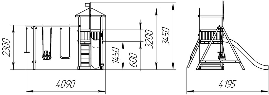 Детский игровой комплекс чертежи