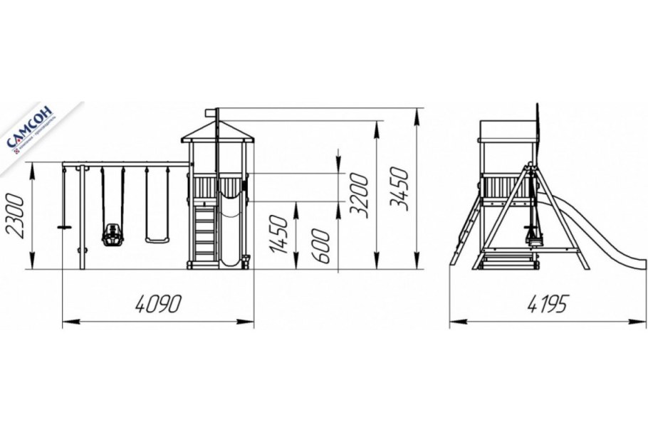 Чертеж детской площадки
