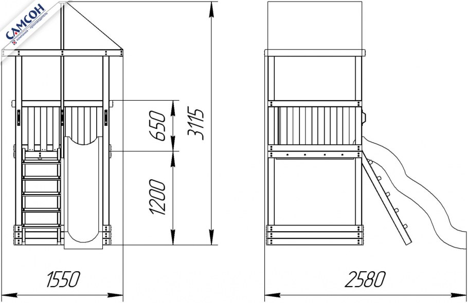 Детская площадка Самсон элемент 4