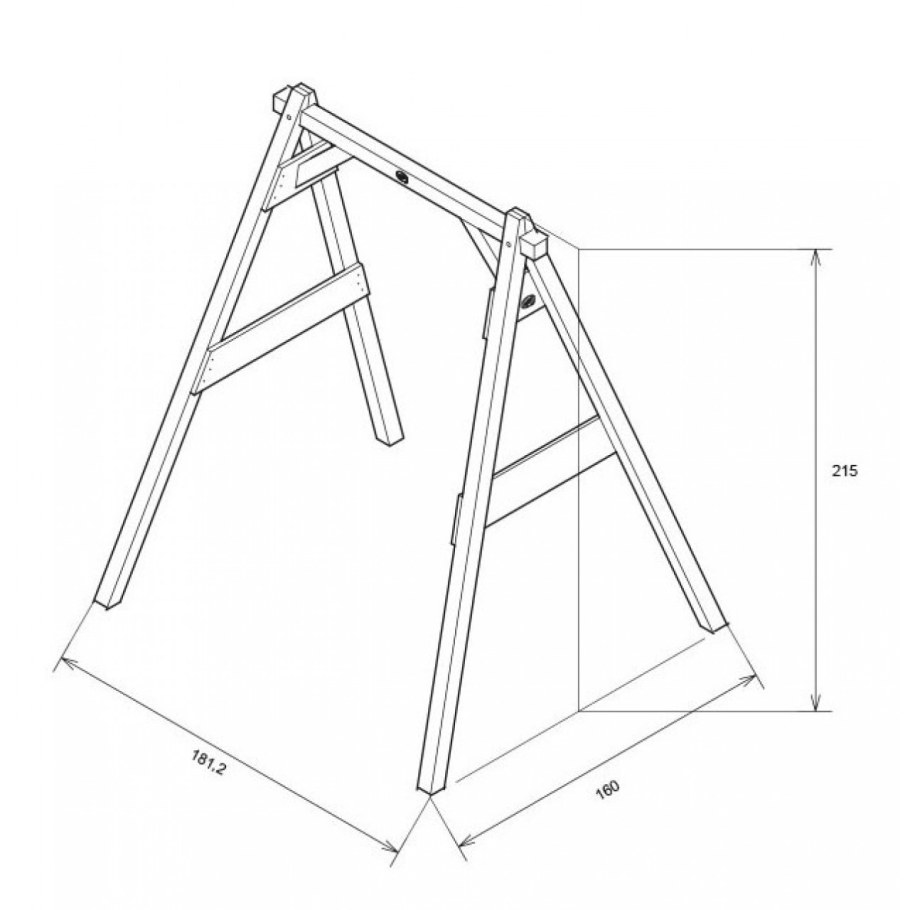 Качель Садовая деревянная чертежи