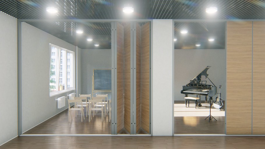 Сдвижные перегородки межкомнатные гармошка