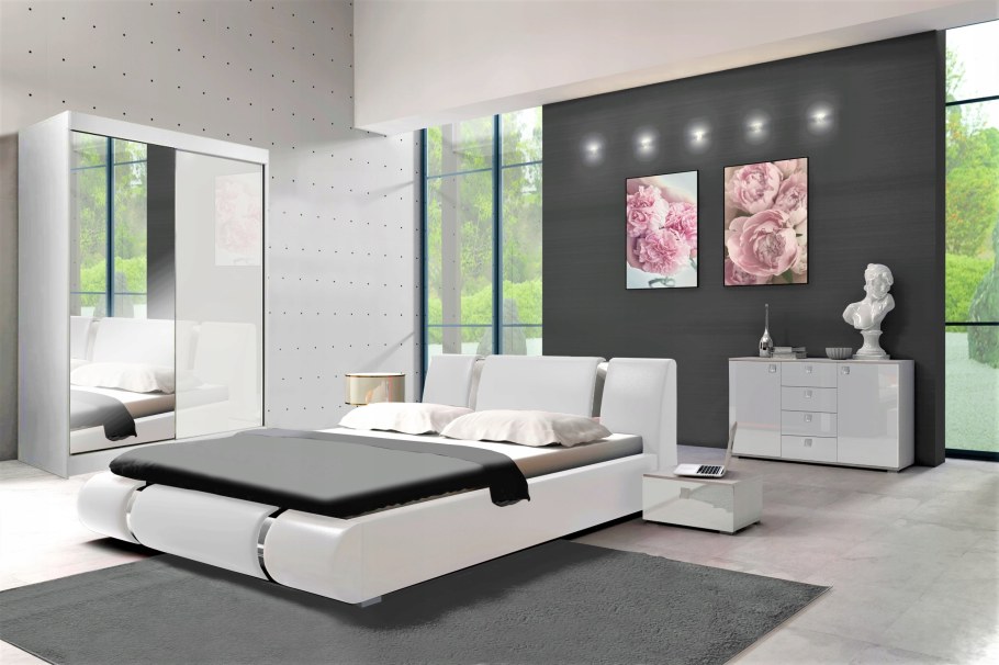 Спальный гарнитур Глосс белый глянец