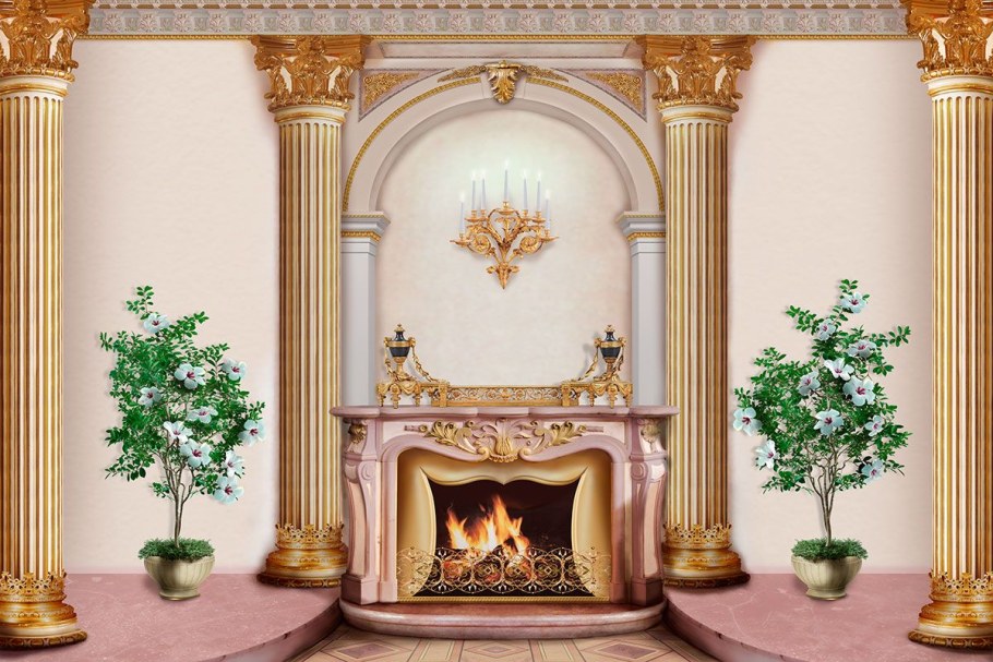 Фотообои камин