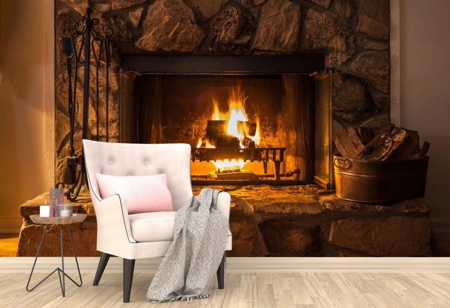 Гобеленовое панно камин очаг