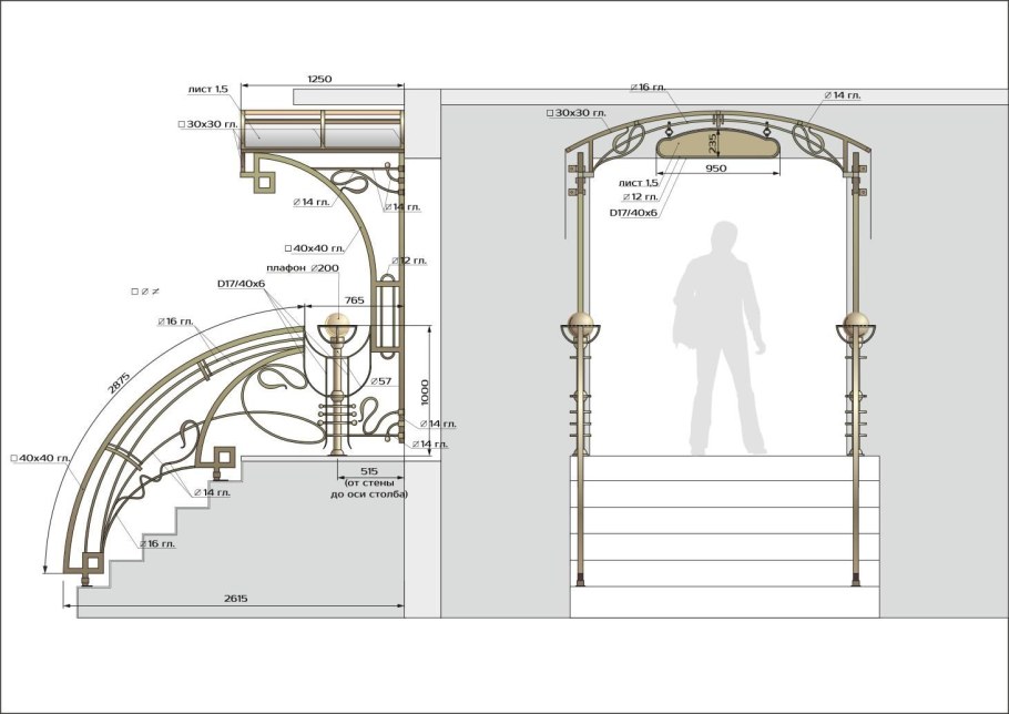 Входная группа чертеж