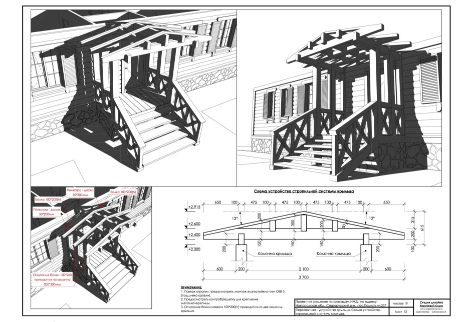 Конструкция крыльца