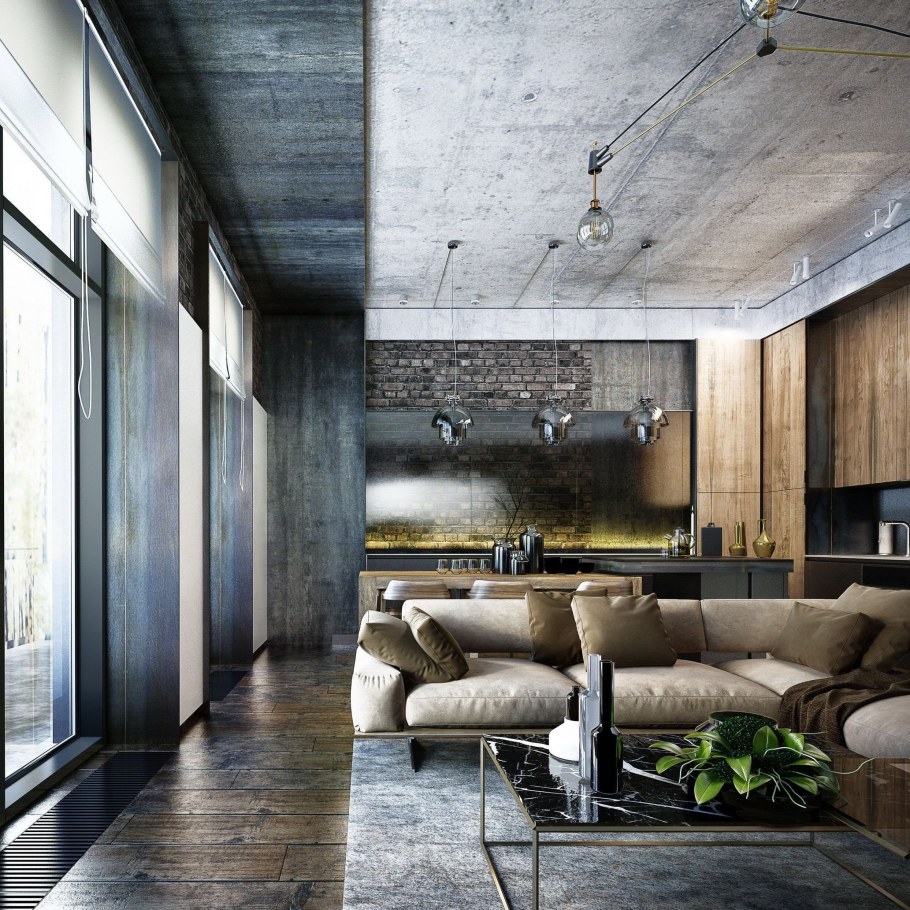 Стиль лофт и брутализм