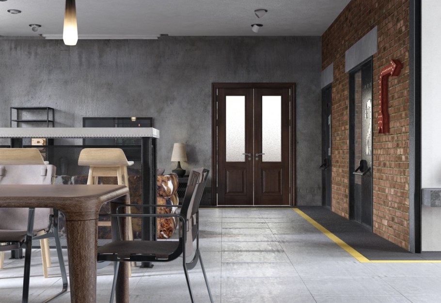 Гостиные в стиле лофт