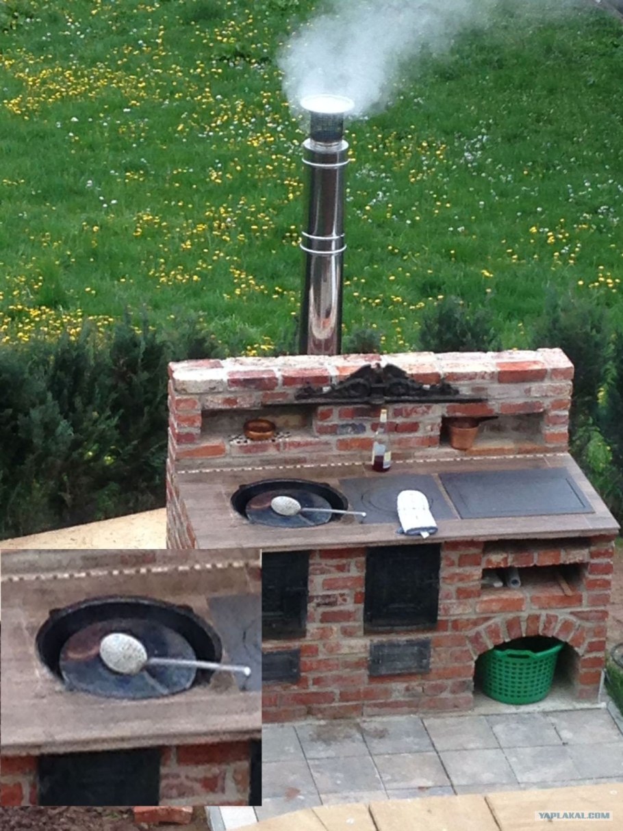 Barbecue Smoker Grill из кирпича