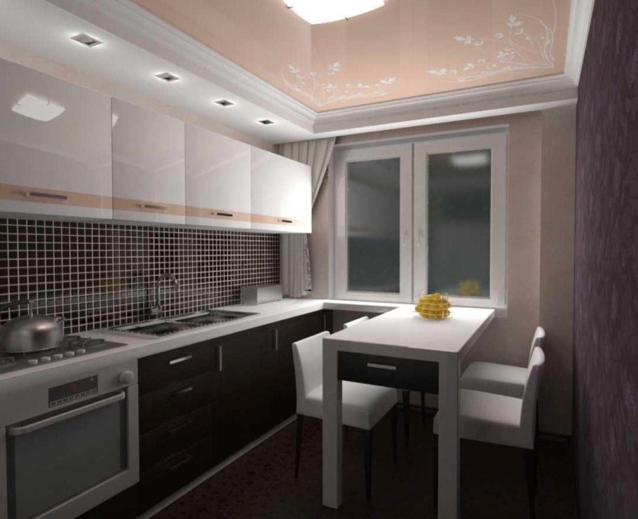 Современный интерьер кухни 7 кв м