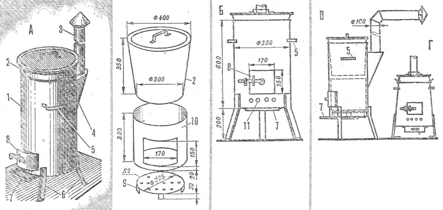 Печь Скоропарка чертежи