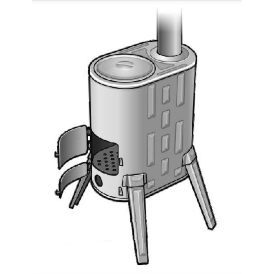 Печь походная разборная "мини печь туристическая схема