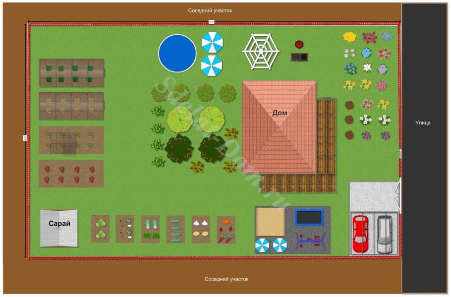 План загородного участка 20 соток