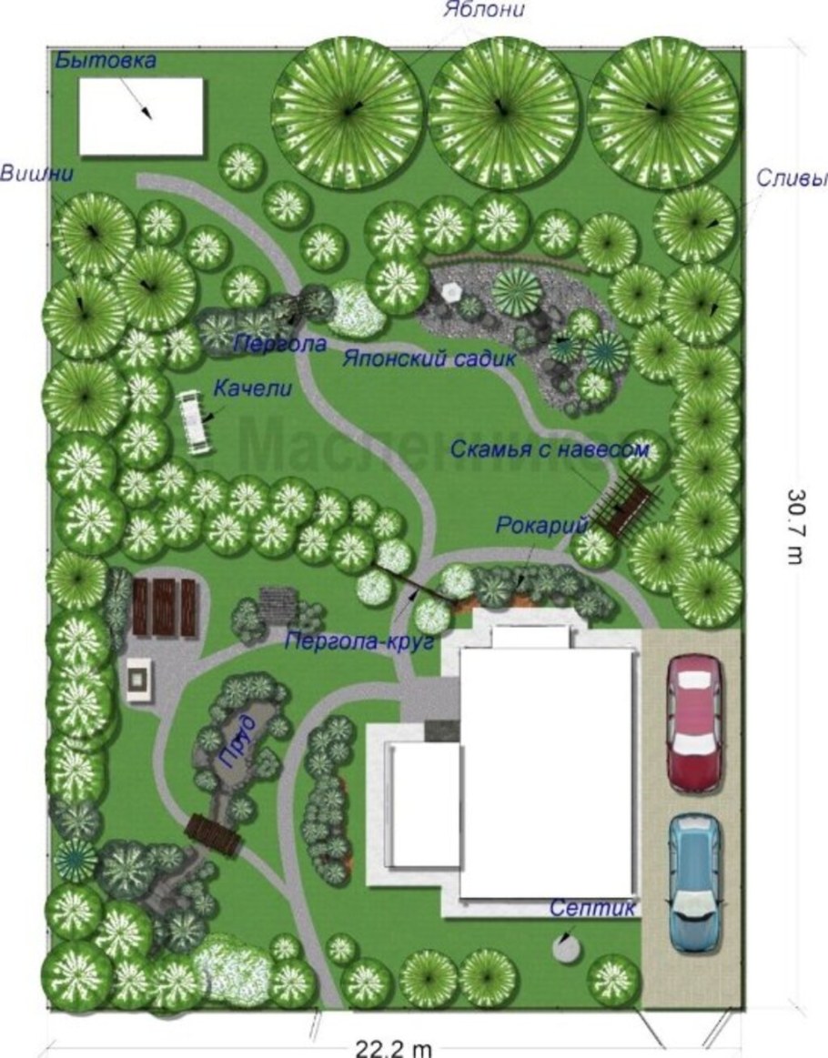 Дендроплан участка 8 соток