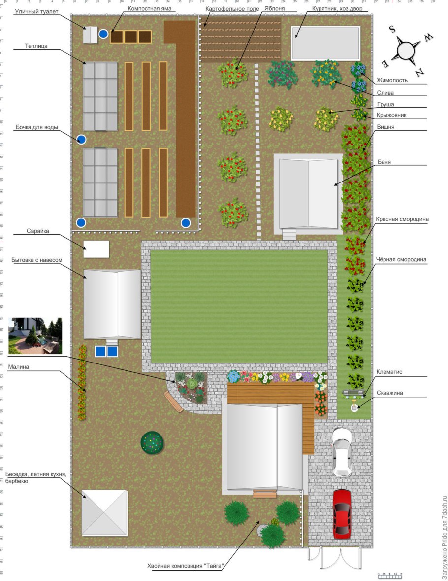 Генплан участка Бейнер