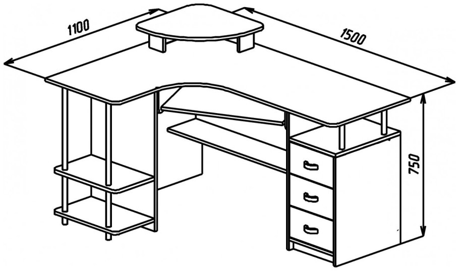 Письменный стол угловой Skyland Imago са-4л