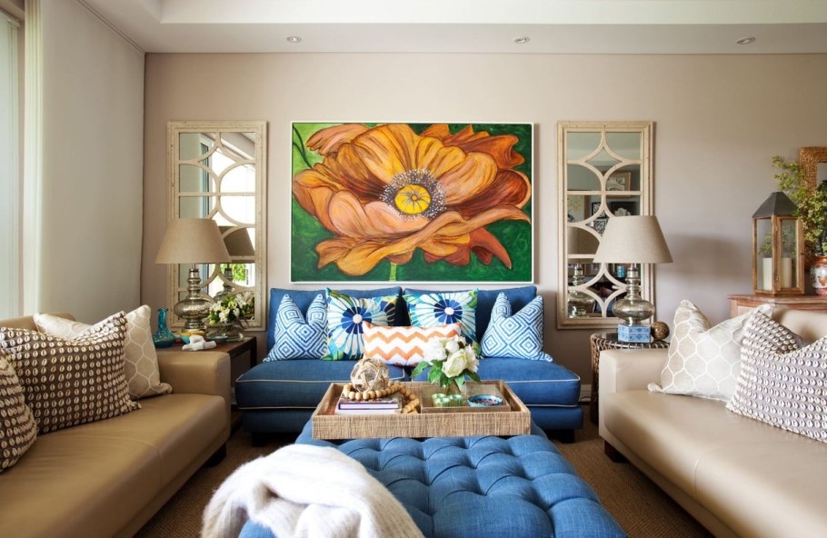 Панно над диваном