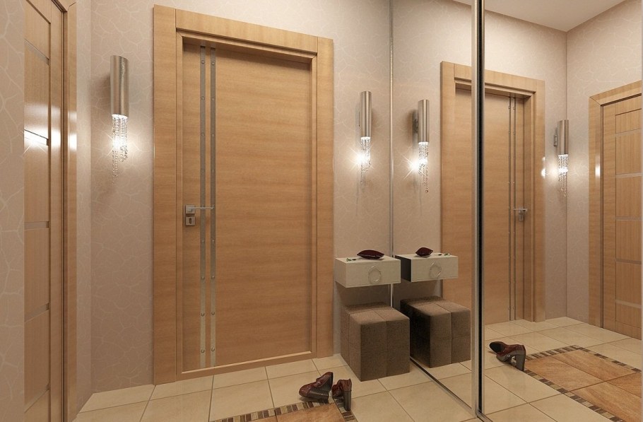 Бежево коричневые двери