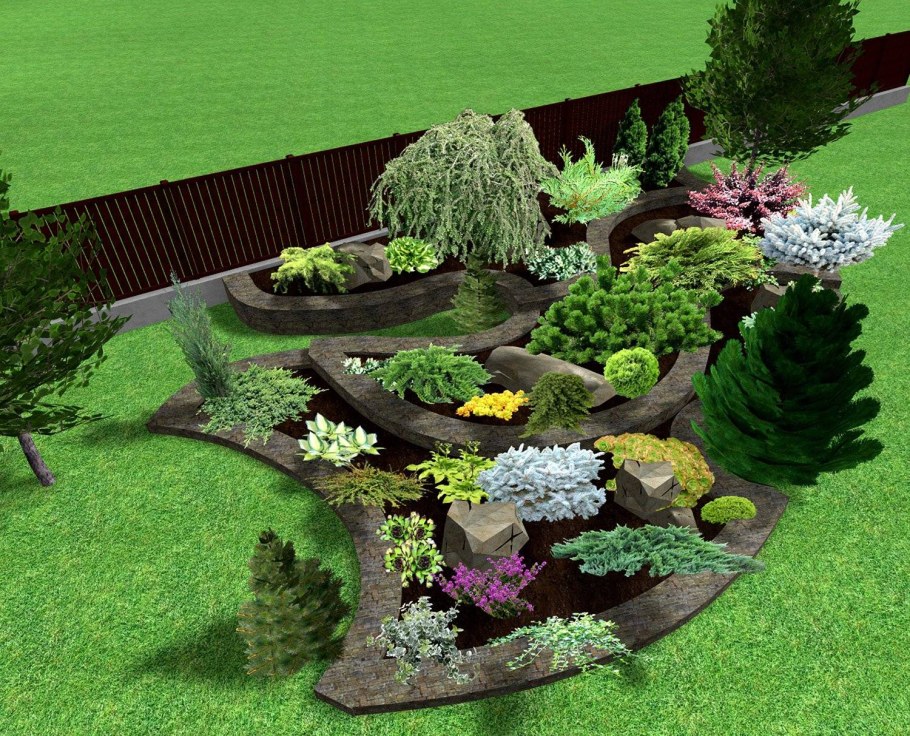 Рокарий с альпийской горкой